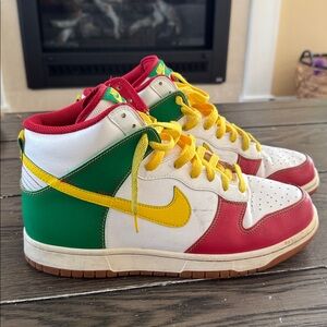 Nike Dunk High Red White Yellow Sneakers